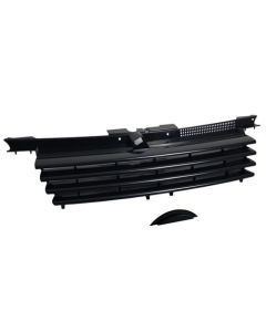 99-05 VW Jetta Bora MK4 Front Euro Black Badgeless Grill w/ Hood Notch Filler