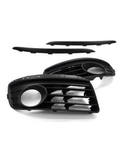 06-09 VW JETTA MK5 OPEN VENT FOG LIGHT GRILLES W/ UPPER TRIM - BLACK