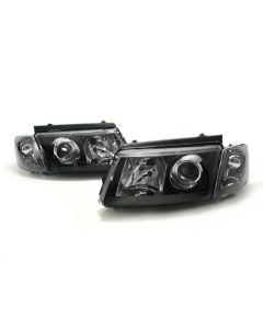 97-01 VW PASSAT B5 EURO PROJECTOR HEADLIGHTS W/ CORNER LIGHTS - BLACK