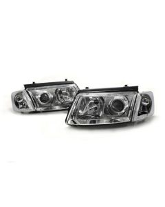 97-01 VW PASSAT B5 EURO PROJECTOR HEADLIGHTS W/ CORNER LIGHTS - CHROME