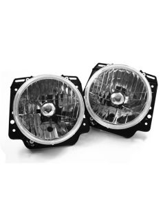 85-92 VW GOLF MK2 E-CODE 7" ROUND HEADLIGHTS - CRYSTAL CLEAR