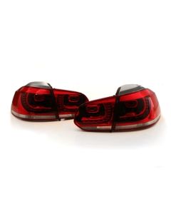 10-14 VW MK6 Golf/GTI R LED Taillights - Error Free Plug and Play- Red Cherry