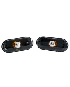 99-05 VW GOLF JETTA MK4 / 97-04 PASSAT B5 B5.5 SIDE MARKER LIGHTS - CLEAR/BLACK