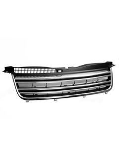 01-05 VW PASSAT B5.5 FRONT UPPER BADGELESS R-LINE STYLE GRILLE - CHROME/BLACK