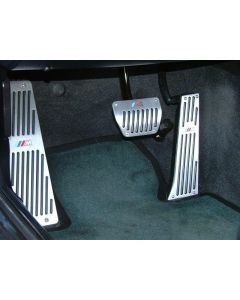 Fit BMW E38/E39 5/7 Series Aluminum With Rubber Insert Pedals / Footrest Dead Pedal / Handbrake