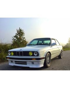 1984-1991 Fit BMW E30 3 Series DEPO Yellow High Clear Low Glass Lens Euro Smiley Projector Headlights