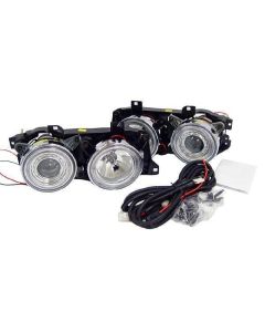 1984-1991 Fit BMW E30 3 Series DEPO Angel Eye Projector Glass Lens Headlights