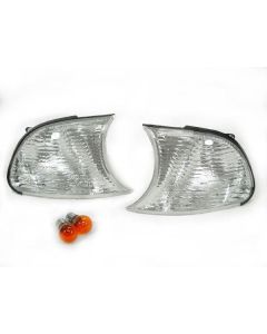 2000-2001 Fit BMW 3 Series E46 2D / Cabrio DEPO Clip-On Clear or Smoke Corner Signal Light