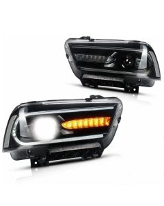 VLAND Dual Beam Projector Headlights for Dodge Charger 2011-2014 (RHD and LHD Versions)