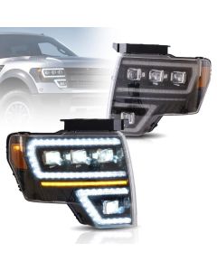 VLAND LED Projector Headlights For Ford F150 2009-2014 with Dynamic DRL