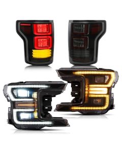 VLAND Full LED Headlights and Tail Lights For Ford F150 2018-2020 (Not Fit A Raptor)