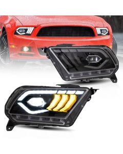 VLAND LED Headlights For Ford Mustang 2010-2014 With Sequential Turn Signals