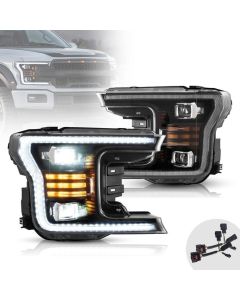 VLAND LED Projector Headlights for Ford F150 2018-2020 (Without Sequential Turn Signal)