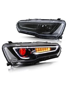 VLAND Demon Eye Projector Headlights for Mitsubishi Lancer EVO X 2008-2018 (Dual Beam Projector. LHD and RHD Versions)