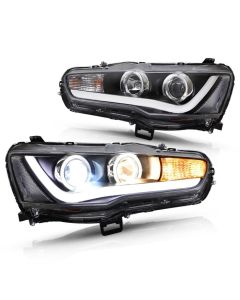 VLAND Projector Headlights for Mitsubishi Lancer EVO X 2008-2018 (RHD, LHD and Dual Beam LHD Versions)