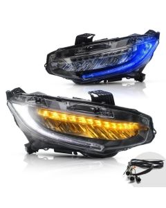 VLAND Full LED Headlights for Honda Civic 2016-2021 w/Sequential indicators