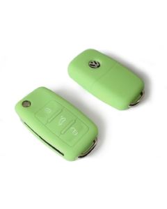 GLOW IN THE DARK GREEN SILICONE COVER FOR VW 3-BUTTON REMOTE FOLDING FLIP KEY