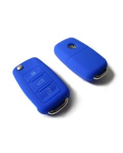 BLUE SILICONE COVER FOR VW 3-BUTTON REMOTE FOLDING FLIP KEY