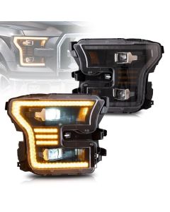 VLAND LED Projector Headlights For FORD F150 Halogen Models 2015-2017 (Do Not Fit For Raptor)