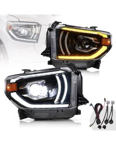 VLAND for Toyota Tundra LED Projector Headlights 2014-2018(Do Not Fit Toyota Tundra 2019 )