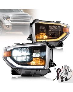 VLAND Toyota Tundra Full LED Sequential Headlights 2014-2018 DO NOT FIT 2019 (Alarms might be triggered after installation)