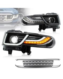 VLAND LED Headlights for Toyota Fj Cruiser with Grille 2007-2015 w/Sequential Indicators(Bulbs Not Included)