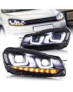 VLAND Dual Beam Headlights for Volkswagen Golf 6 / MK6 2010-2014 (NOT fit for Golf GTI and Golf R models)