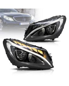 VLAND OE Headlights For Mercedez Benz W205（C-Class 2015-2018, HID Edition）