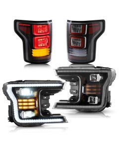 VLAND LED Projector Headlights and Full LED Tail Lights For Ford F150 2018-2020(Do not fit 2017-2020 Ford F-150 Raptor)