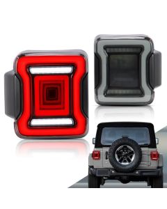 VLAND Tail Lights for Jeep Wrangler 2018-UP with Dynamic Animation and Dual Reverse Lights ( Not Fit JK)