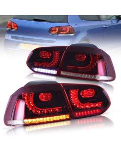 VLAND LED Taillights for Volkswagen Golf 6 MK6 2008-2013 With Sequential indicators