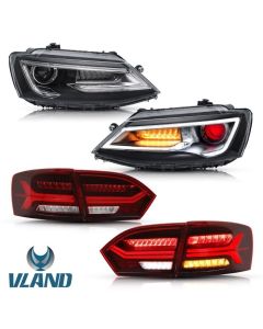 VLAND Headlights With Demon Eye and Tail Lights For Volkswagen VW Jetta / Sagitar (NOT GLI) 2012-2018