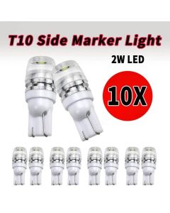 VLAND 10 PCS 6000K T10 168 194 Sidelights LED Bulbs For License Plate Lights Lamp Courtesy Dome Map Door Lights