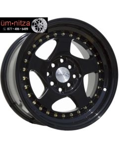 AodHan 15x8  AH01 4x100/114.3 +20 Full Black Wheels (Set 4)