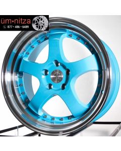 AodHan 18x9.5  AH03 5x114.3 +30 Tiffany Blue Machined Lip Wheel (1)