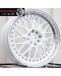 AodHan 17x8  AH02 4x100/114.3 +35 White Machined Lip Wheel (1)