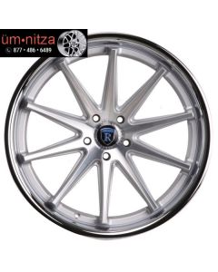 Rohana  RC10 19x8.5 5x112 et42 Silver/Chrome Lip Fits VW cc eos golf jetta gti