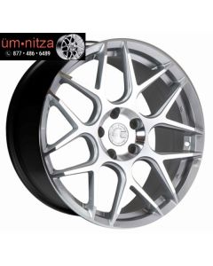 AodHan 18x8  LS002 5x100 +35 Silver Machined Face Wheel (1)