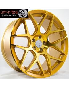 AodHan 18X9  LS002 5X100 +30 Gold Wheels Aggressive Fits Impreza Golf Corolla Tc