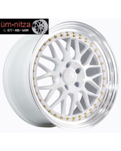 Aodhan 18x9.5  AH02 5x114.3 +30 White Rims Aggressive Fits Tc Xb Rx8 Speed 3