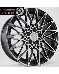 AodHan 17x7.5  LS001 5X120 +35 Matte Black Machined Face Wheels (Set 4)