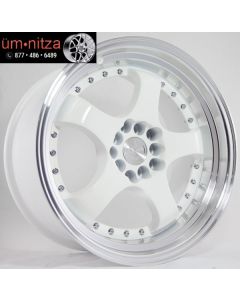 AodHan 17x9  AH03 5x100/114.3 +25 White Machined Lip Wheel (1)