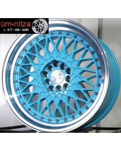 AodHan 17x9  AH05 5x100/114.3 +25 Tiffany Blue Machined Lip Wheel (1)