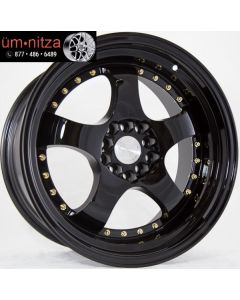 AodHan 17x9  AH03 5x100/114.3 +25 Full Black Wheels (Set 4)