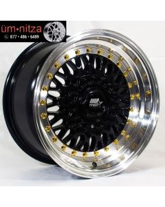 MST  MT13 15x8 4x100/4x114.3 +20 Black Rims Fits 4 Lug Civic Jetta Miata Xb Ek 