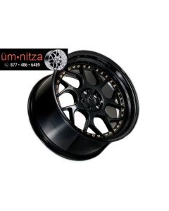 Aodhan 18x9.5  DS01 2.5" Lip Rims 5x114.3 +30 Black Wheels Twisted Spoke 5x4.5