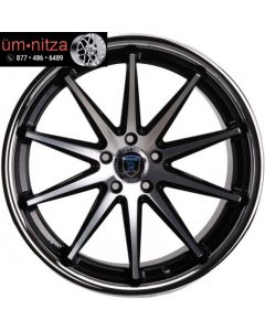 Rohana  22x9 F/22x10.5 5x115mm +13/13 machine Black/Chrome Lip Wheels (set of 4)