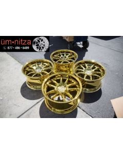 Aodhan 18x9.5  DS02 5x100 +35 Gold Vacuum Rims Fits Wrx TC Celica Forester (Used)