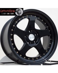 AodHan 18x9.5  AH01 5x114.3 +30 Full Black Wheels (Set 4)