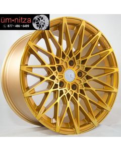 AodHan 19X8.5/9.5  LS001 5X120 +30 Gold Rims Fits E90 E92 E60 Awd Only F10